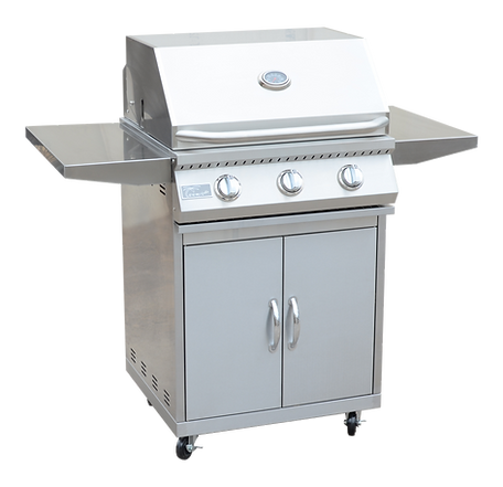 3 Burner 26 inch Cart Model BBQ Grill With Locking Casters